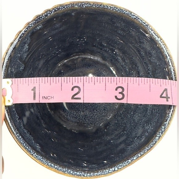 Glazed Batik Style Vessel Blue - Picture 7 of 7